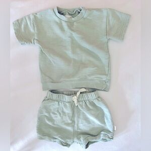 Carter’s Little Planet Organic Cotton Two Piece Baby Shorts Set Green 18 months